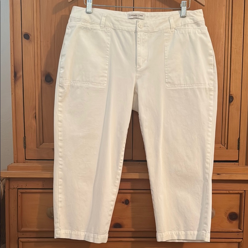 Coldwater Creek modern fit white capris/crop pants, size 12